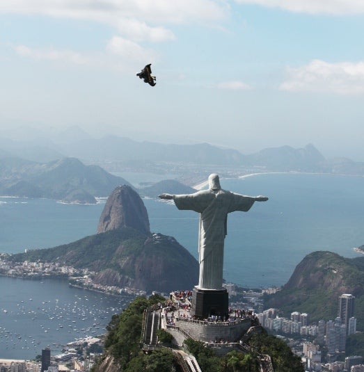 ‘Jetman’ Yves Rossy Takes to the Skies Above Rio de Janeiro