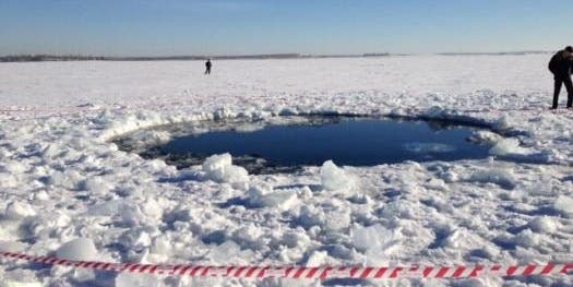 Half-Ton Fragment Of Russian Meteorite Recovered From Lake