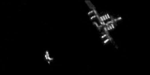 An Amazing Pic of Discovery Docking with the ISS, Taken from Earth