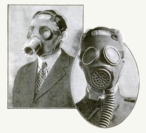 Want to make a post-apocalyptic statement without sounding like a muffled Darth Vader? This talking gas mask could spice up any steampunk getup. &gt; “A diaphragm of tracing cloth which cannot be penetrated by gases is held in place in front of the mouth by an aluminum disk. The vibration of the disk caused by the speaker’s voice transmits the sound almost as clearly as though no mask were worn.” <em>August 1923</em>