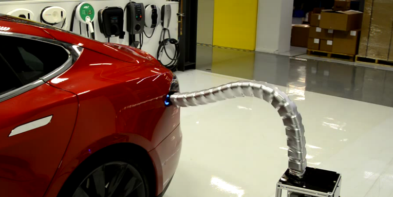 Prehensile Robot Snake Will Sniff Out And Charge Your Tesla Car