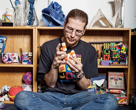 In his office at MIT, Demaine keeps dozens of different puzzles, brainteasers, and videogames. He has published several scientific studies on them.