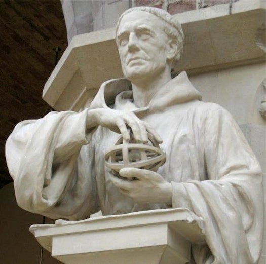 The English philosopher Roger Bacon writes that aging is caused by the progressive loss of vital spirit, or "innate moisture." To extend their life span, he advised old men to spend time in the company of young women, thereby absorbing their sweet, moist breath.