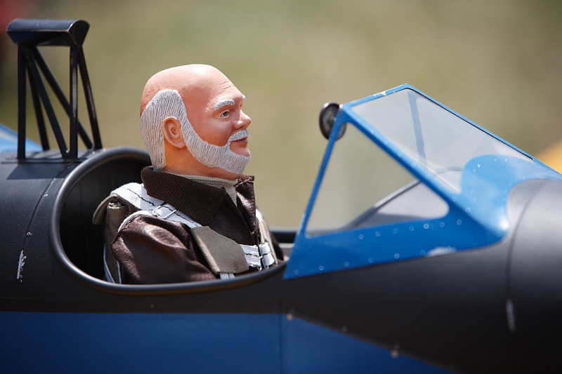 The man behind Top Gun, Frank Tiano, was made into a doll pilot by one of the flyers.