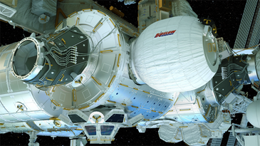 beam module attached to ISS
