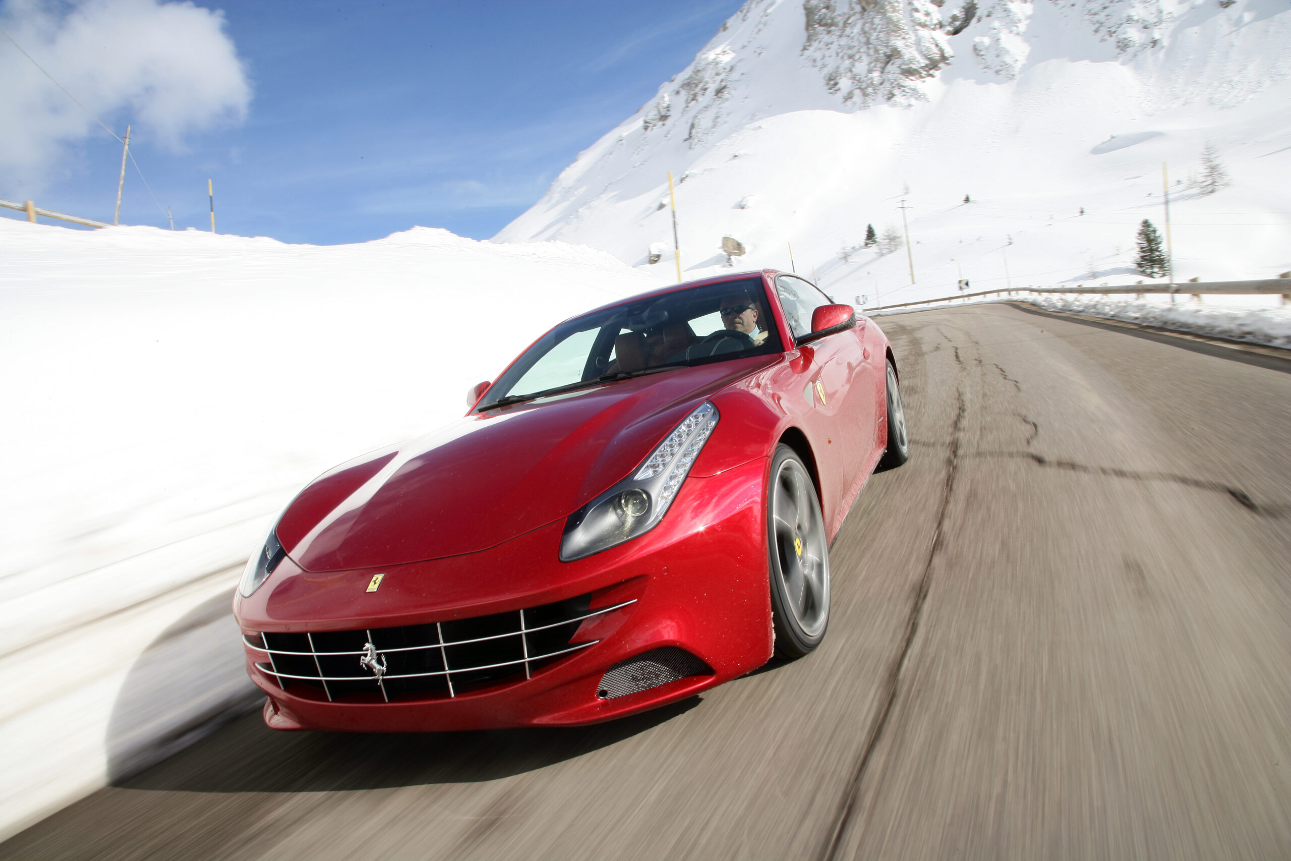 Putting the Ferrari FF Through Its Paces, High in the Italian Alps