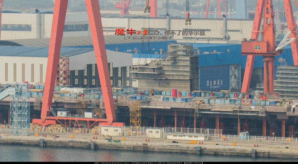 China aircraft carrier CV-17 island Type 001A