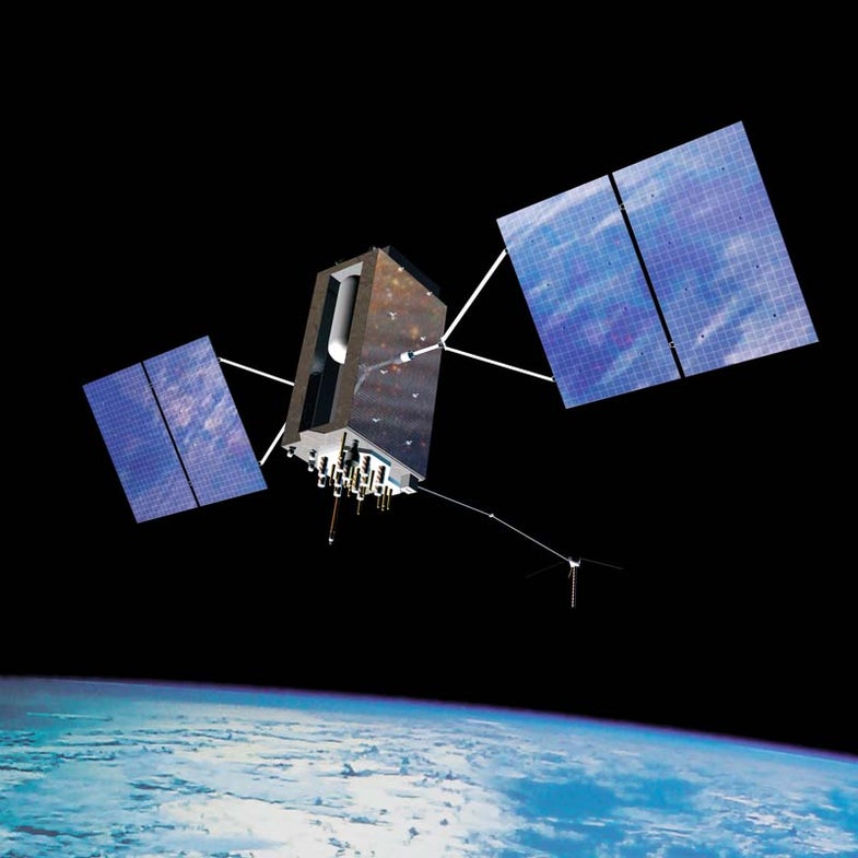 LOCKHEED MARTIN ARTIST'S CONCEPT of the GPS 3 satellite.