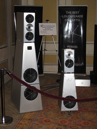 <a href="http://www.ygacoustics.com">YG Acoustics</a> calls these "the best loud speakers in the world." I can't confirm that, but I can say they are the only speakers I saw with the star-sign grill cover. That's gotta count for something.