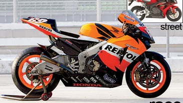 American Honda competition racer and street bike