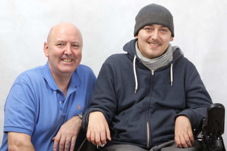 David Nicholls (left) and his son Dan, who is paralyzed. The Nicholls Spinal Injury Foundation provided funding for the research.