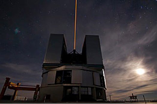 The European Southern Observatory's Very Large Telescope (VLT) received an upgraded new spectograph this spring: the K-band Multi-Object Spectograph (KMOS) that was attached to one of the telescope's four hubs contains 24 robotic arms that will increase the VLT's mapping capacity. Each one of the robotic arms controls an independent mirror, meaning that every image can be seen from 24 different angles. Not only does it look cool, it's an incredibly efficient way to map the skies, saving terms of time and money while hopefully leaving more time for discovery.