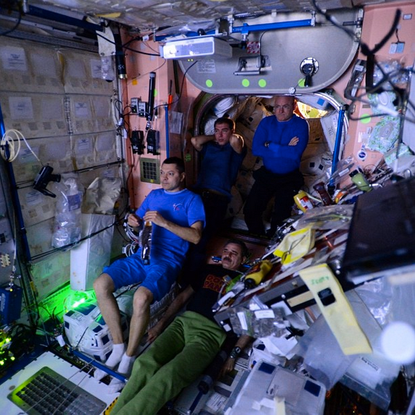 Astronauts on the International Space Station