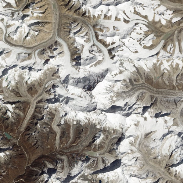 This is Mount Everest, as seen from space. Look how small it is! Dumb mountain.