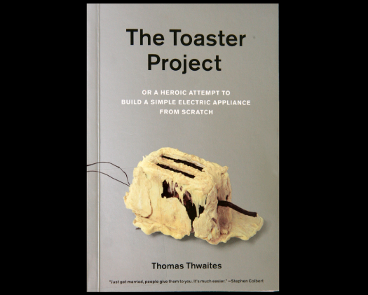 A few years ago, designer <a href="http://www.thomasthwaites.com/">Thomas Thwaites</a> bought an old toaster, took it apart, and decided to build a new one...from scratch. "The Toaster Project" is the often hilarious story of Thwaites's blunder-filled quest to make one of the most basic appliances of the modern age. $13.50, <a href="http://www.amazon.com/Toaster-Project-Attempt-Electric-Appliance/dp/1568989970">Amazon</a>