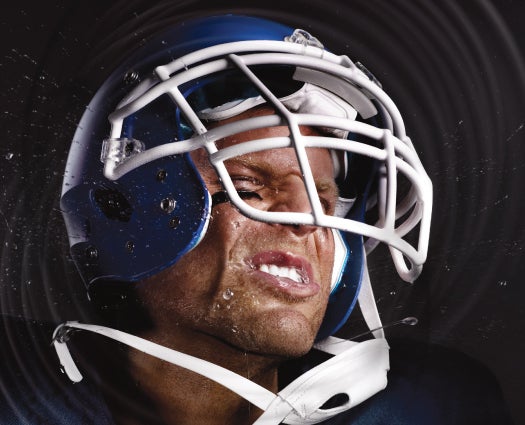 Blue helmets to prevent a skull fractures