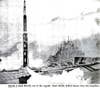 a missile on a launching pad on top of a railroad car