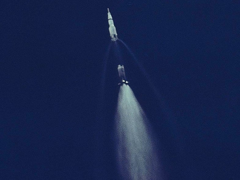 Apollo 11 First Stage Separation