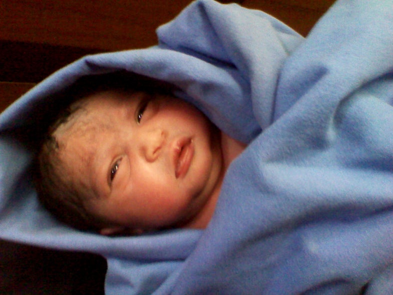 A Kerala female 2600 gram newborn baby's photo 40minuts just after birth