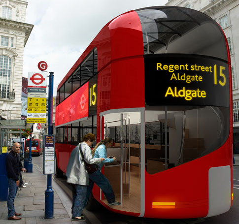 Production on London's green, streamlined two-tiered buses is set to begin by 2011