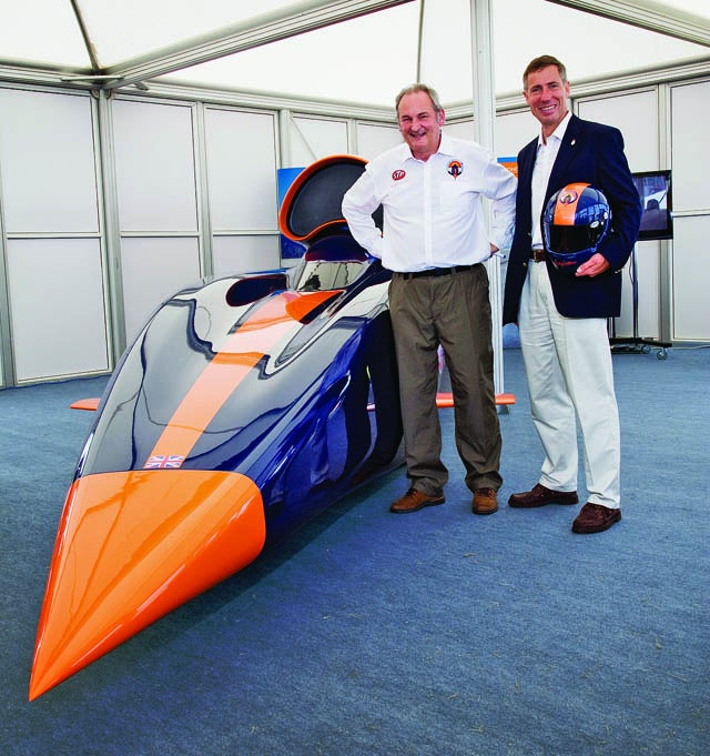 Richard Noble [left] and his driver, Andy Green, set the current land-speed record of 763 mph in 1997.