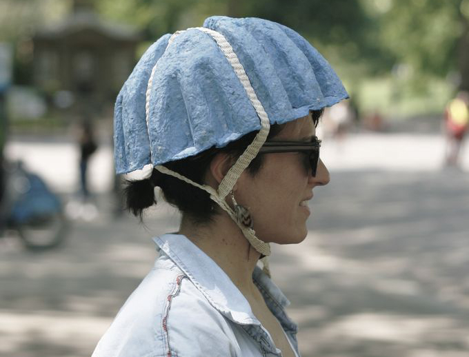 This Goofy-Looking Helmet Is Made Of Old Newspapers