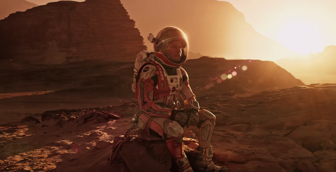 Screenshot from 'The Martian' official trailer