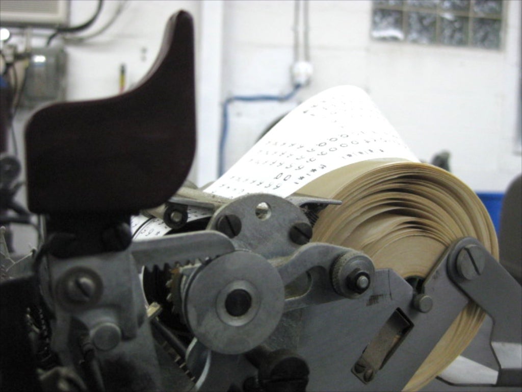 In addition to everything supporting addition in this machine, there is a plethora of gadgets and geegaws that handle all of the ancillary tasks like advancing the paper and feeding the ink ribbon. Pictured here is some of the paper mechanism.