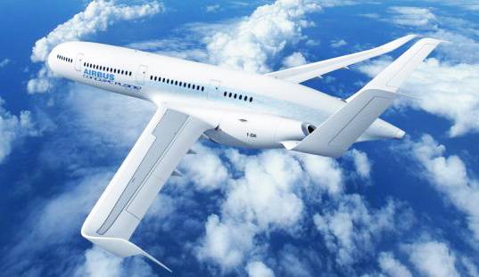 Airbus unveiled this 2030 concept plane at the 2010 Farnborough International Airshow.