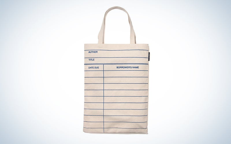 Out of Print Library Card Tote Bag