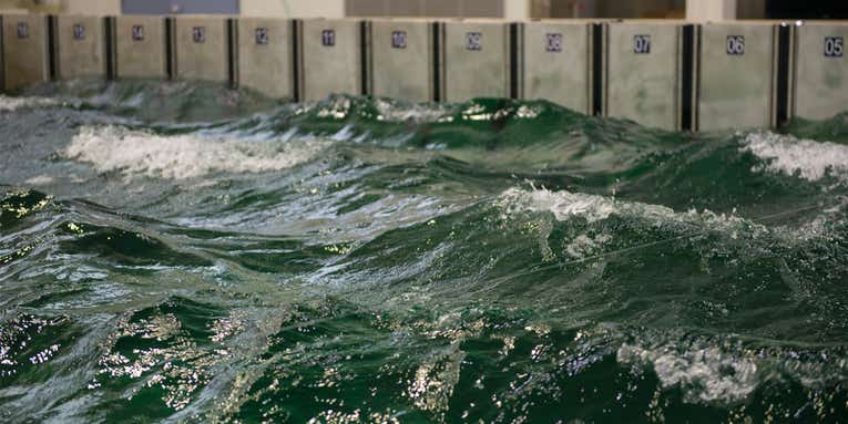 High-Tech Wavepool Simulates The Worst Ocean Waves