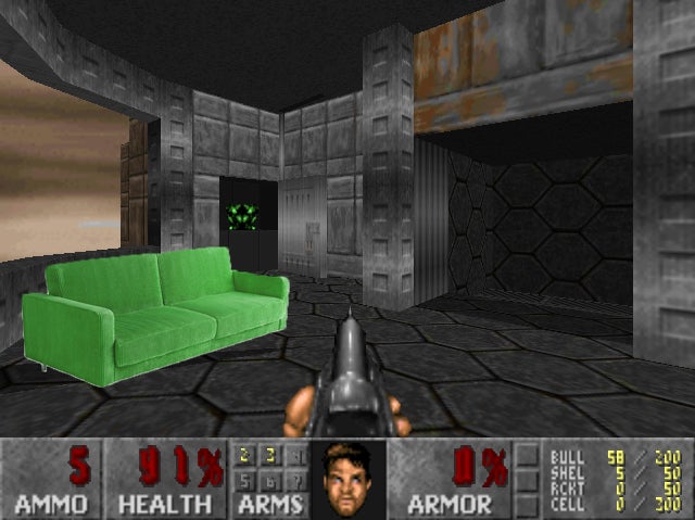 Note: There are no actual couches in Doom ... as far as we know.