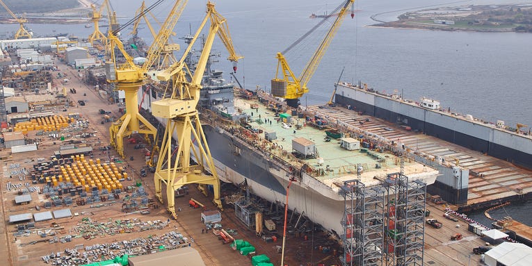 In photos: where Navy warships are built