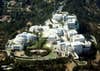 Getty Museum aerial view Los Angeles fire proofing California wildfires