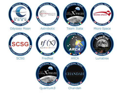 Lunar X Prize Competitors Announced