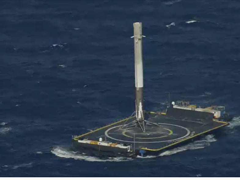 Successful SpaceX droneship landing