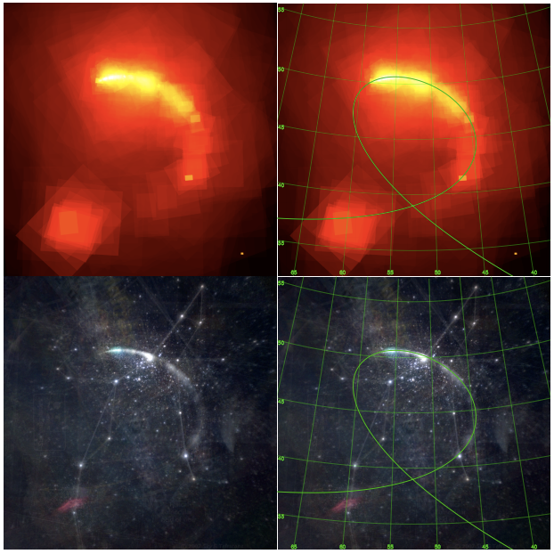 These images were calibrated by Astrometry.net, aligned in celestial coordinates.