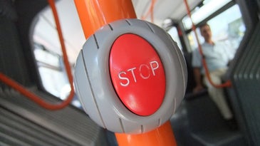 A big red stop button.