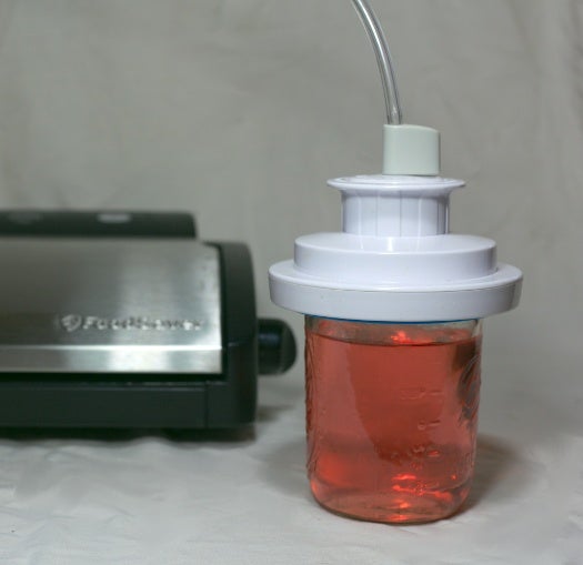 With an affordable home vacuum apparatus like a <a href="http://www.foodsaver.com/">FoodSaver</a>, you can seal up meats and such in plastic bags, for storage or <a href="https://www.popsci.com/diy/article/2010-01/cooking-sous-vide-inexpensive-diy-way/">sous-vide cooking.</a> But you can't seal up liquids, or anything that's even somewhat liquidy, because the vacuum slurps the juice right out of the collapsing bag and into its pump. But a little <a href="http://www.amazon.com/FoodSaver-T03-0023-01-Wide-Mouth-Jar-Sealer/dp/B00005TN7H/">attachment</a> allows you to vacuum-seal a canning jar, which instantly makes the FoodSaver a lot more useful. Vacuum-sealed in a jar, fresh juice stays remarkably fresh-tasting in the fridge for days on end. The easiest way to make custard, for ice cream or for its own sake, is to cook it sous vide at 82°C (179°F) -- but you need to vacuum-seal the jar to keep it from floating in the bath. It's also a great way to get the carbonation out of beer or champagne, if you want to cook with those ingredients. Just vacuum out a jar full of beer -- you may have to repeat a couple of times -- and it gets as flat as you could ever desire.