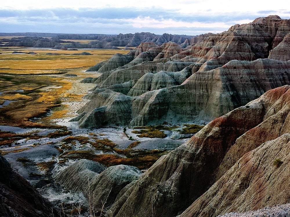 Scenic view of Badlands National Park