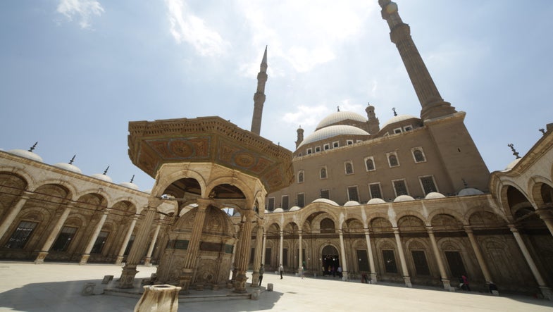 The Muhammad Ali Mosque's Ottoman style is a major break from more traditional Egyptian architecture.