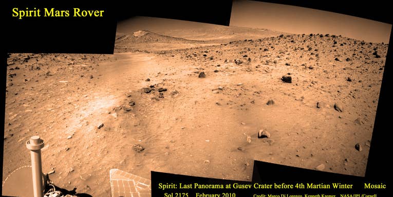 This Is the Last Image the Spirit Mars Rover Ever Saw