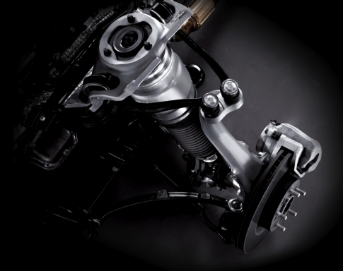 The multilink front and rear suspension in the 2009 Hyundai Genesis combines with a shock-absorber system called amplitude-selective damping, which decreases damping over road imperfections and increases damping during hard cornering.
