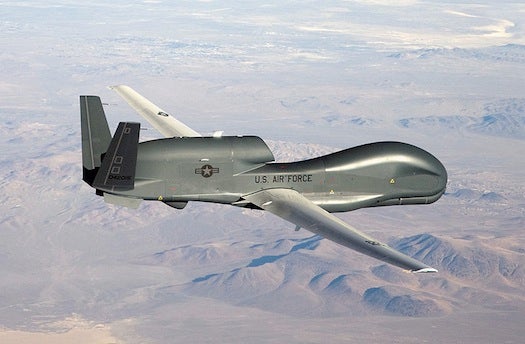 Unmanned remotely piloted Global Hawk drone