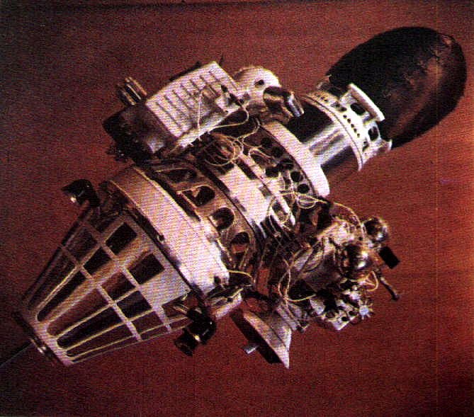 The Soviet Union's Luna 9 spacecraft was the first to achieve a lunar soft landing and survive to transmit photographic data back to Earth. Launched on the last day of January 1966, Luna 9 truly made a crash landing, bouncing several times (it impacted at roughly 14 miles per hour, slowed by a retrorocket and then four onboard engines) before coming to rest in a region known as Oceanus Procellarum (Ocean of Storms) on February 3, 1966. Several minutes later its four "petals" opened up and stabilized the spacecraft on the surface. It's sensor payload consisted only of a radiation detector and a small upward facing camera. A turret-mounted rotating mirror mounted above the camera allowed it to capture 360 imagery from its stationary position on the lunar surface. Luna 9 transmitted data to Earth in seven radio sessions totaling just more than 8 hours. These transmissions included three series of TV pictures--the first taken from the moon's surface--as well as panoramic views of the lunar frontier. Radiation data was also returned. Three days later the batteries died and Luna 9's mission was terminated. But despite its short duration, by simple virtue of its landing Luna 9 settled something that was previously uncertain--that the lunar surface could support a spacecraft (Luna 9 weighed about 220 pounds). Some models at that point in time showed that the lunar regolith wasn't load-bearing; any spacecraft that landed there would sink into the moon's powdery surface. Luna 9 placed a manned mission to the moon firmly within the realm of possibility.