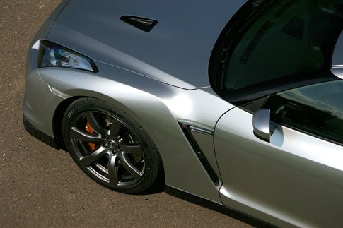 The "aero-blades" on the front fenders help reach the impressive drag coefficient of 0.27.