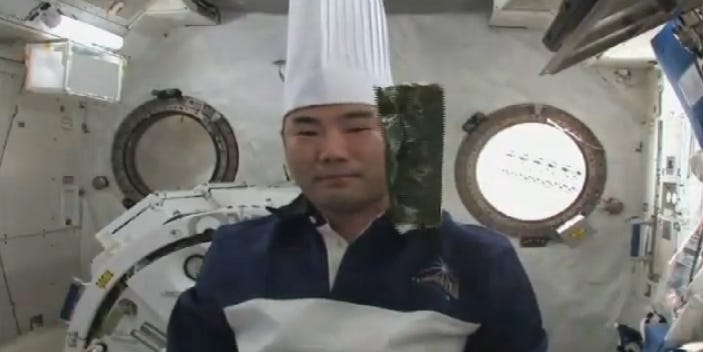 The First Sushi In Space, Caught on Video
