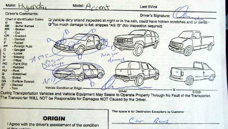 Part of the process of renting a car or a truck is the ding-check, a thorough examination of the vehicle for pre-existing damage. If you are worried about getting charged for something you didn't do, take photos of the exterior. In the future, car rental places will do this for you (and them) and stow the photos themselves.