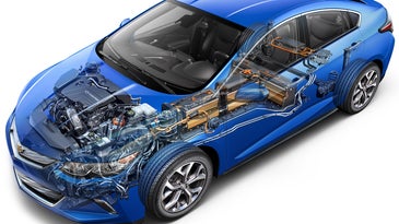 inside the Chevrolet 2016 Volt electric car