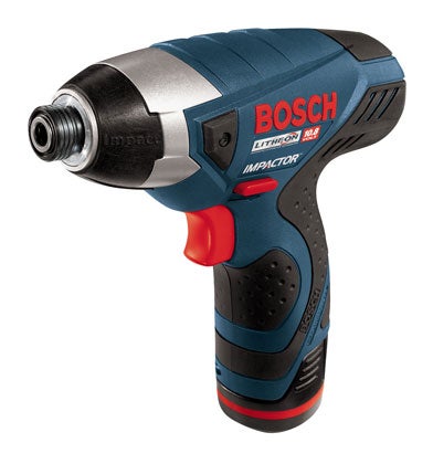 Impact drivers produce more torque than regular power drills, so they turn large bolts more easily. This 2.2-pounder-the lightest ever made-is easier on the arm: With a lightweight, high-power battery, it´s half the size of similar tools. <strong>Bosch Litheon 10.8V Impactor $200; <a href="http://boschtools.com">boschtools.com</a></strong>